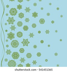 Seamless pattern on neutral background. Simple snowflakes seamless pattern, floral elements, decorative ornament. Vector illustration. Arab, Asian, ottoman motifs.