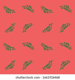 seamless pattern on red background leaves, print for t-shirt, copybook