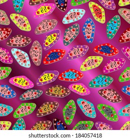 Seamless pattern on red background. Vector illustration.