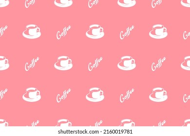 Seamless pattern on the theme of coffee.