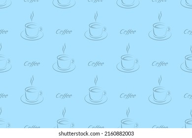 Seamless pattern on the theme of coffee.
