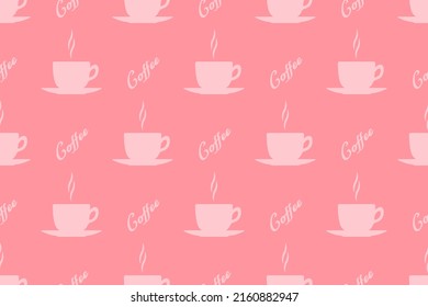 Seamless pattern on the theme of coffee.