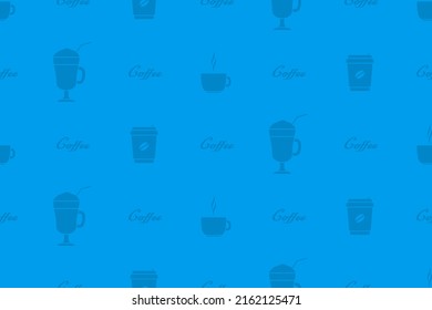 Seamless pattern on the theme of coffee.