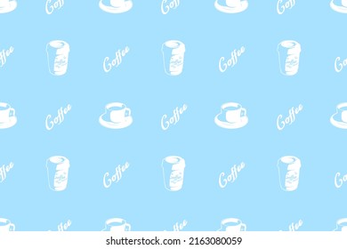 Seamless pattern on the theme of coffee.