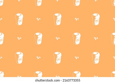 Seamless pattern on the theme of coffee.