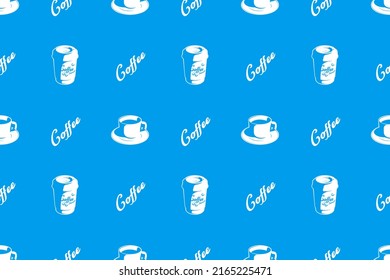 Seamless pattern on the theme of coffee.