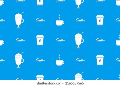 Seamless pattern on the theme of coffee.
