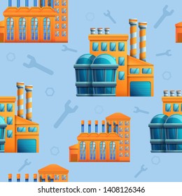 seamless pattern on the theme of the factory, vector illustration