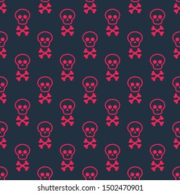 Seamless pattern on the theme of Halloween. Background for packaging. Hand-drawn illustration.