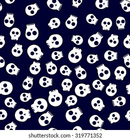 Seamless pattern on the theme of Halloween, wrapping paper. Skull for background