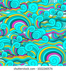 Seamless pattern on the theme of heaven