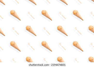 Seamless pattern on the theme of ice cream.