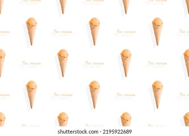 Seamless pattern on the theme of ice cream.