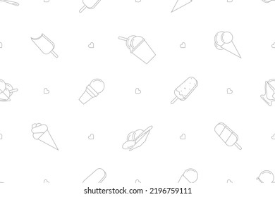 Seamless pattern on the theme of ice cream.