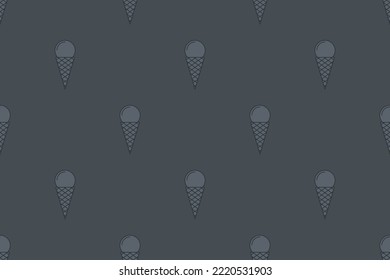Seamless pattern on the theme of ice cream.