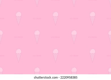 Seamless pattern on the theme of ice cream.