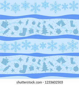 Seamless pattern on the theme of New Year and Christmas, vector background
