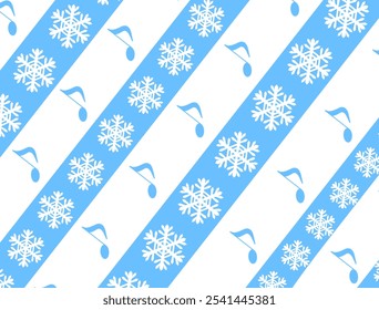 Seamless pattern on the theme snow and music , vector background