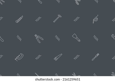 Seamless pattern on the theme of tools and repairs.