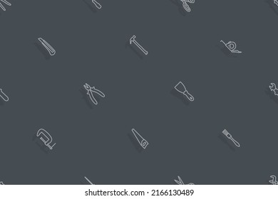 Seamless pattern on the theme of tools and repairs.