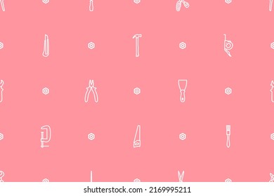 Seamless pattern on the theme of tools and repairs.
