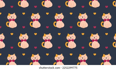 Seamless pattern on transparent background for valentine's day, birthday, women's day, mother's day