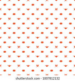Seamless pattern on Valentines Day. Vector texture with red romantic signs on white background