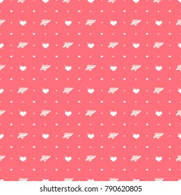 Seamless pattern on Valentines Day. Vector texture for greetings postcard, invitation, banner