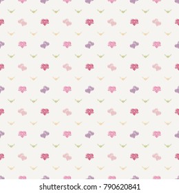 Seamless pattern on Valentines Day. Vector texture for greetings postcard, invitation, banner