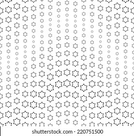 Seamless pattern on a white background. Has the shape of a wave. Consists of abstract elements. Useful as design element for texture, pattern and artistic compositions.