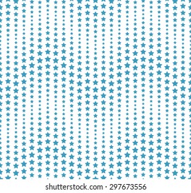 Seamless pattern on white background. Has the shape of a wave. Consists of geometric elements in blue. Useful as design element for texture, pattern and artistic compositions.