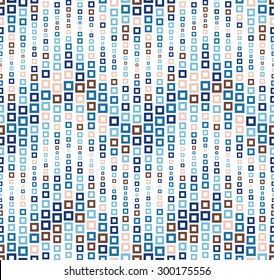 Seamless pattern on white background. Has the shape of a wave. Consists of through geometric elements in color. Useful as design element for texture, pattern and artistic compositions.