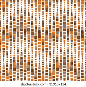 Seamless pattern on white background. Has the shape of a wave. Consists of geometric elements. The elements have a square shape.Useful as design element for texture, pattern and artistic compositions.