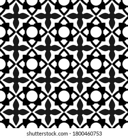 Patrón inexorable de color blanco y negro adecuado para tejidos, textiles, papel o diseño interior como el arte de la pared.