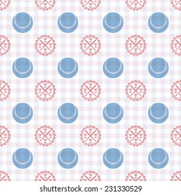 Seamless pattern on a white isolated background. Baseball and sports. Stock Vector.
