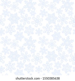 Seamless pattern on a winter theme, snowflakes, vector background