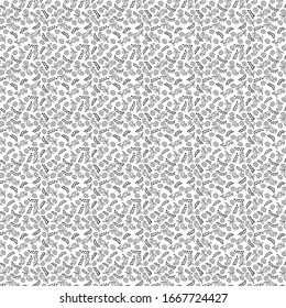 Seamless pattern in one colour or traditional motifs