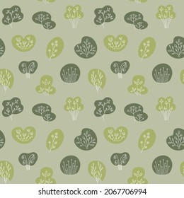 Seamless pattern of one line drawing abstract flowers, grass on liquid shapes. Trendy contour pattern outline plants. Hand drawn design for fashion, girls clothes, fabric, wrap paper, invitation