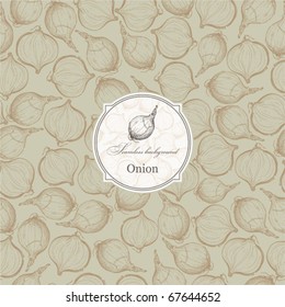 Seamless pattern with onion