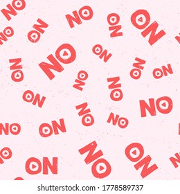 Seamless pattern Online word for social media content. Vector hand drawn illustration design. 