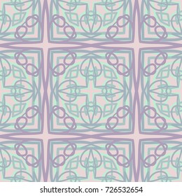 Seamless pattern. Openwork four-sided elements, forming horizontal and vertical rows.