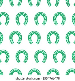 Seamless pattern with openwork horseshoes for printing