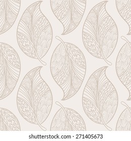 seamless pattern openwork leaves - Shutterstock ID 271405673