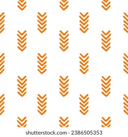 Seamless pattern with orange arrows