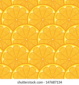 Seamless Pattern With Orange Background  
