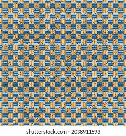 Seamless pattern with orange and blue stripes. Seamless vector illustration eps 10.