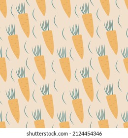 Seamless pattern orange carrot. Prints and fabrics.