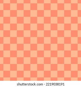 Seamless pattern with orange checkerboard