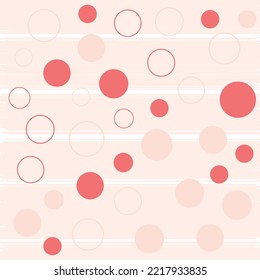 Seamless pattern of orange circles , Patterns for vintage card, brochure design, fabric and cloth. Cute retro colors