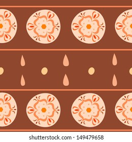Seamless pattern in orange colors